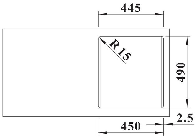 Мойка BLANCO NAYA 45 Silgranit темная скала (preview 4)