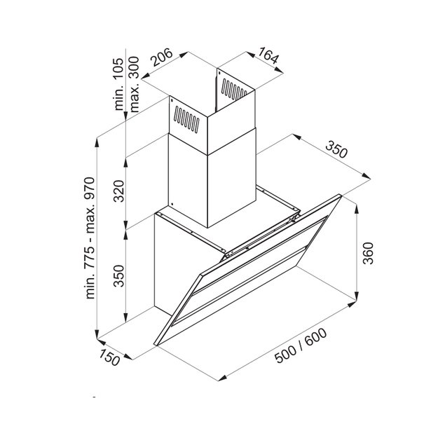 Кухонная вытяжка MAUNFELD Bridge Line 50 черный\вставка сатин (фото 17) Кухонная вытяжка MAUNFELD Bridge Line 50 черный\вставка сатин (preview 17)