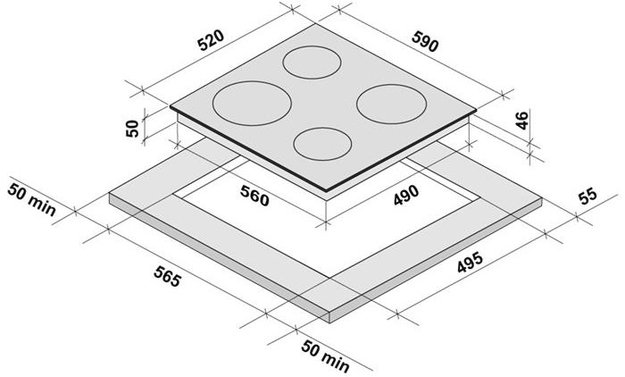 Электрическая варочная поверхность KRONA CORTO 60 BL (фото 4) Электрическая варочная поверхность KRONA CORTO 60 BL (preview 4)