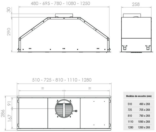 Встраиваемая вытяжка Pando GTI/725 NEGRO V.1050 ECO SEC PLUS (фото 5) Встраиваемая вытяжка Pando GTI/725 NEGRO V.1050 ECO SEC PLUS (preview 5)