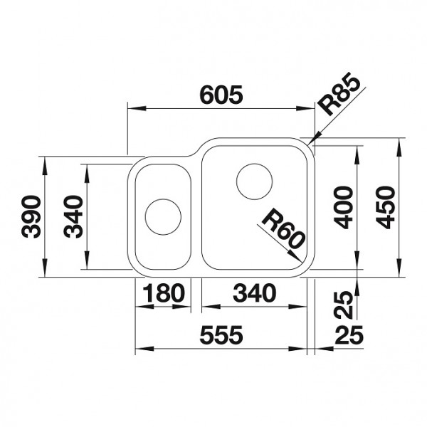 Мойка Blanco SUPRA 340/180-U клапан-автомат, чаша слева полированная нержавеющая сталь (фото 3) Мойка Blanco SUPRA 340/180-U клапан-автомат, чаша слева полированная нержавеющая сталь (preview 3)