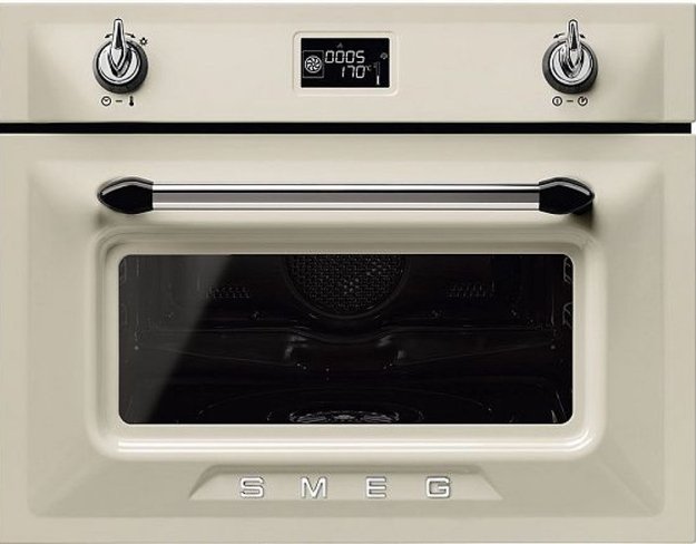 Компактный духовой шкаф с пароваркой Smeg SF4920VCP (фото 1) Компактный духовой шкаф с пароваркой Smeg SF4920VCP (preview 1)