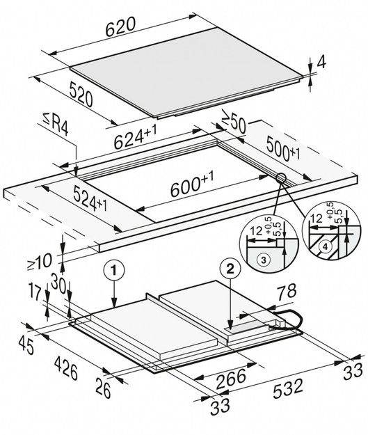 Варочная панель Miele KM 7867-1 FL (фото 3) Варочная панель Miele KM 7867-1 FL (preview 3)