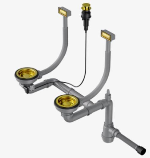 Арматура для двухчашевых моек с прямоугольными переливами Omoikiri WK-2-A (фото 1) Арматура для двухчашевых моек с прямоугольными переливами Omoikiri WK-2-A (preview 1)