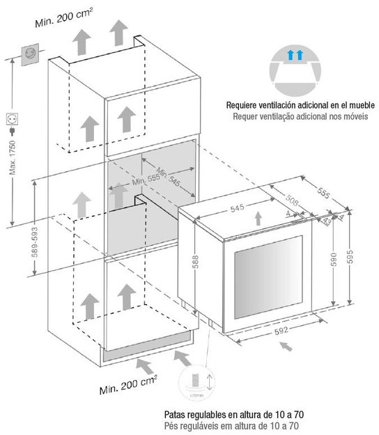 Встраиваемый винный шкаф Pando PVMAP 60-25 PAR (фото 3) Встраиваемый винный шкаф Pando PVMAP 60-25 PAR (preview 3)