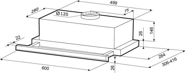Вытяжка Krona KAMILLA slim 600 INOX (2 мотора) (фото 14) Вытяжка Krona KAMILLA slim 600 INOX (2 мотора) (preview 14)