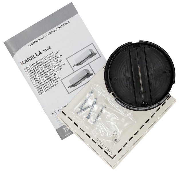 Вытяжка Krona Kamilla slim 600 black/inox (2 мотора) (фото 10) Вытяжка Krona Kamilla slim 600 black/inox (2 мотора) (preview 10)