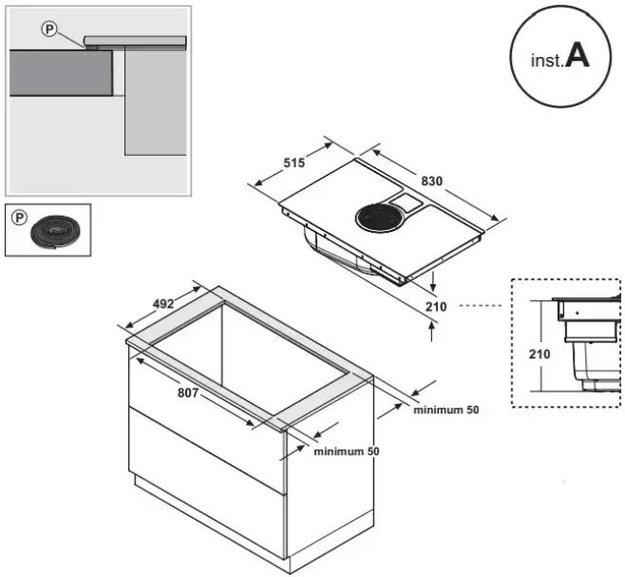 Варочная панель с вытяжкой Elica NIKOLATESLA SWITCH BL/F/83 (фото 12) Варочная панель с вытяжкой Elica NIKOLATESLA SWITCH BL/F/83 (preview 12)