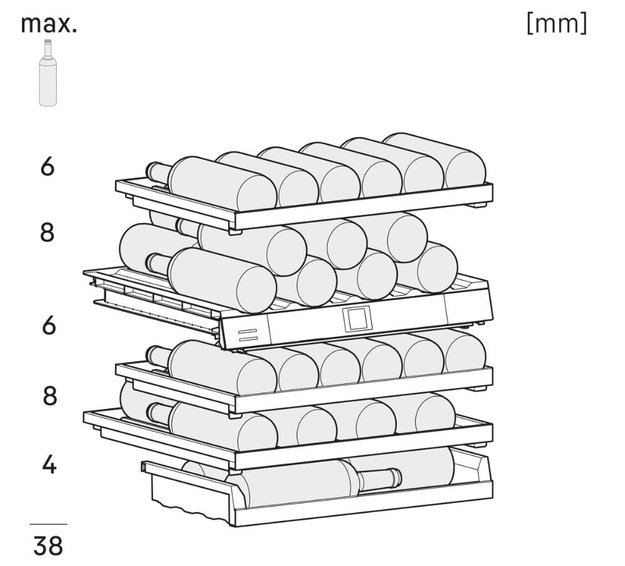Встраиваемый винный шкаф Liebherr UWpri 3762 Vinidor Selection (фото 6) Встраиваемый винный шкаф Liebherr UWpri 3762 Vinidor Selection (preview 6)