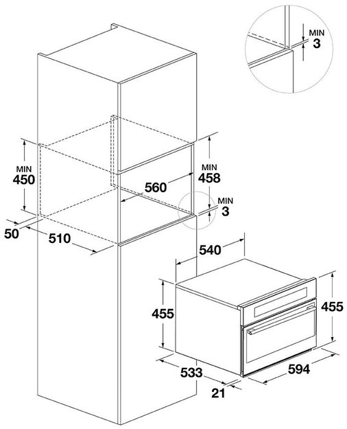 Встраиваемый шкаф шоковой заморозки Fulgor Milano FBC 4500 TF BK (фото 7) Встраиваемый шкаф шоковой заморозки Fulgor Milano FBC 4500 TF BK (preview 7)