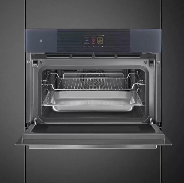Компактный духовой шкаф с пароваркой шкаф Smeg SO4104APG (фото 5) Компактный духовой шкаф с пароваркой шкаф Smeg SO4104APG (preview 5)
