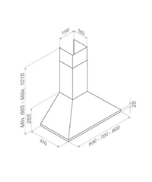 Вытяжка Pando P-221/60 IX 730 E.C.S.230/50 (фото 3) Вытяжка Pando P-221/60 IX 730 E.C.S.230/50 (preview 3)