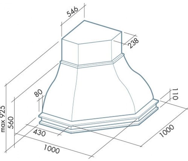 Вытяжка Falmec Iris Malizia ANG (600) S вишня (фото 3) Вытяжка Falmec Iris Malizia ANG (600) S вишня (preview 3)
