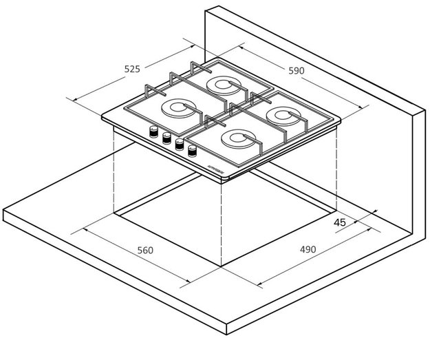 Газовая варочная панель Kuppersberg FGC 63 W Silver (фото 4) Газовая варочная панель Kuppersberg FGC 63 W Silver (preview 4)