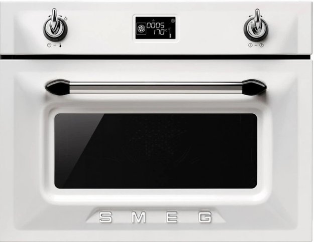 Компактный духовой шкаф с СВЧ Smeg SF4920MCB (фото 1) Компактный духовой шкаф с СВЧ Smeg SF4920MCB (preview 1)
