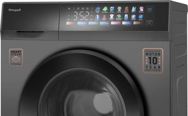 Стиральная машина Weissgauff WM 39107 Full Touch Inverter Steam Grey (preview 5)