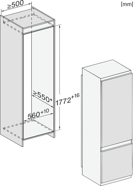 Встраиваемый холодильник Miele KF 7731 E (фото 8) Встраиваемый холодильник Miele KF 7731 E (preview 8)