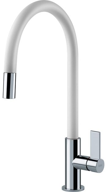 Смеситель Franke Ambient Evo с выдвижным шлангом хром/белый (фото 1) Смеситель Franke Ambient Evo с выдвижным шлангом хром/белый (preview 1)