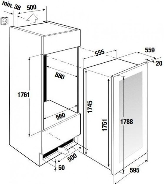 Встраиваемый холодильник для вина Kuppersbusch FWK 8850.0 S4 (фото 4) Встраиваемый холодильник для вина Kuppersbusch FWK 8850.0 S4 (preview 4)