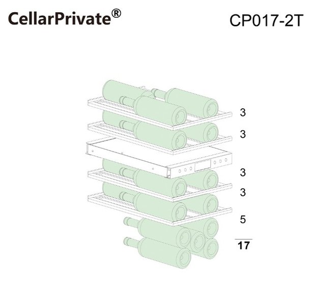 Встраиваемый под столешницу винный шкаф CellarPrivate CP017-2T (фото 7) Встраиваемый под столешницу винный шкаф CellarPrivate CP017-2T (preview 7)