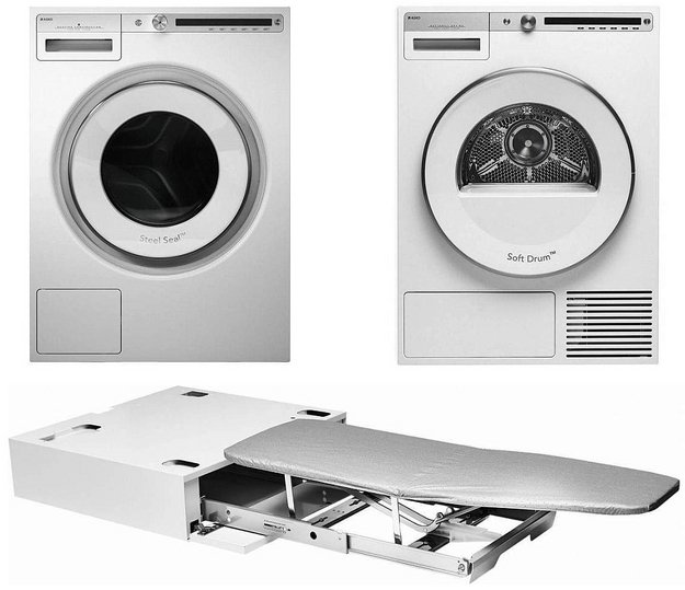 Asko Logic 5 (стиральная машина W4086C.W/3 + сушильная машина T408HD.W + гладильная доска HI1153W) (preview 1)