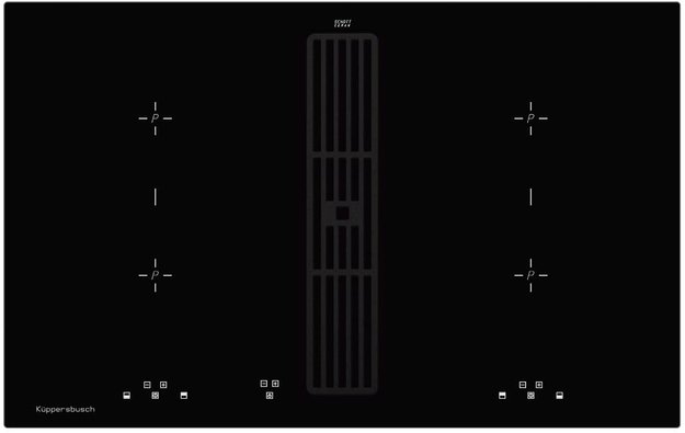 Индукционная варочная панель с вытяжкой Kuppersbusch KMI 8500.0 SR Black Velvet (фото 1) Индукционная варочная панель с вытяжкой Kuppersbusch KMI 8500.0 SR Black Velvet (preview 1)
