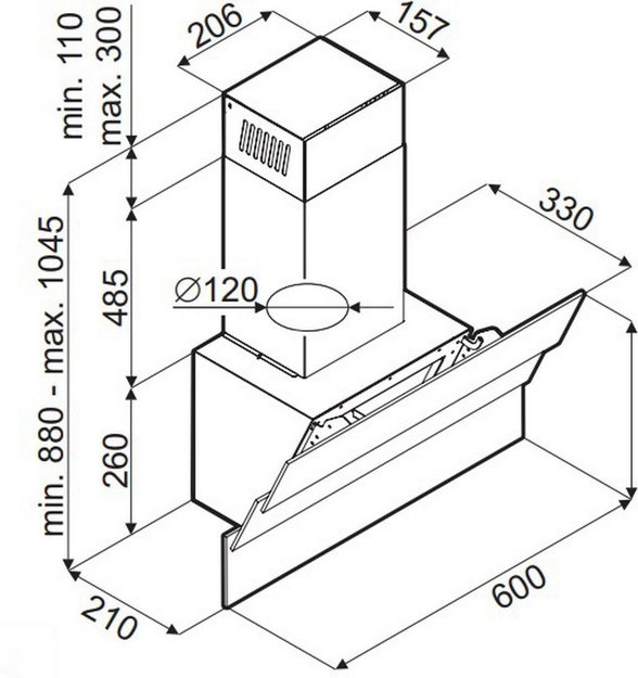 Кухонная вытяжка MAUNFELD Cascada Mini 60 темно бежевый (фото 4) Кухонная вытяжка MAUNFELD Cascada Mini 60 темно бежевый (preview 4)