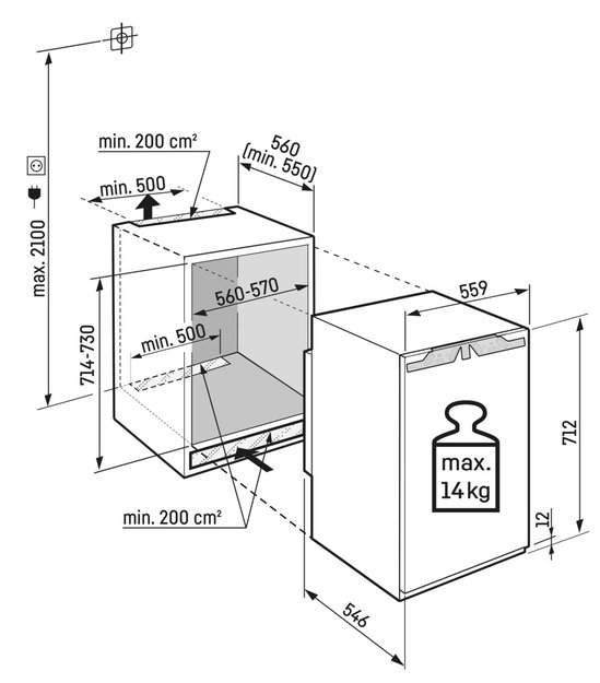 Встраиваемый морозильник Liebherr IFNbi 3553 Prime (фото 4) Встраиваемый морозильник Liebherr IFNbi 3553 Prime (preview 4)