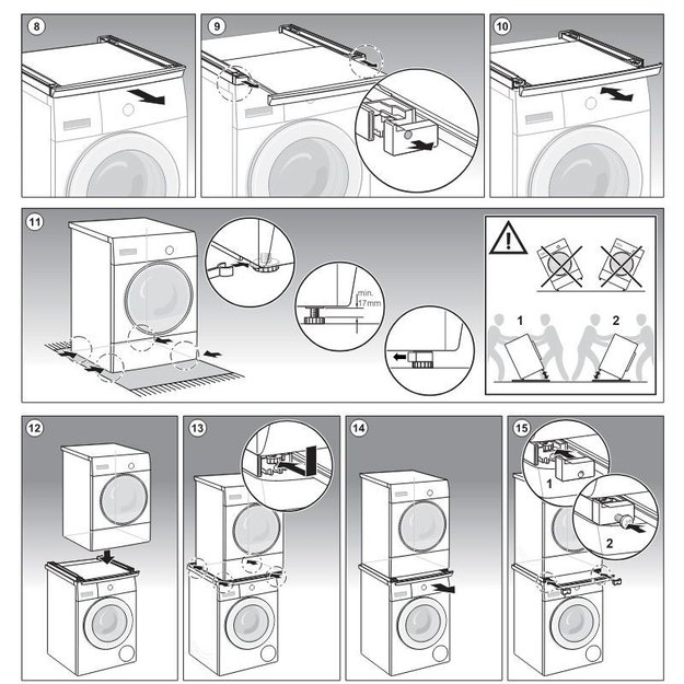 Соединительный элемент с выдвижной пололкой Bosch WTZ27500 (фото 2) Соединительный элемент с выдвижной пололкой Bosch WTZ27500 (preview 2)