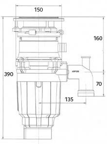 Измельчитель пищевых отходов Bone Crusher BC 910-SL (preview 3)