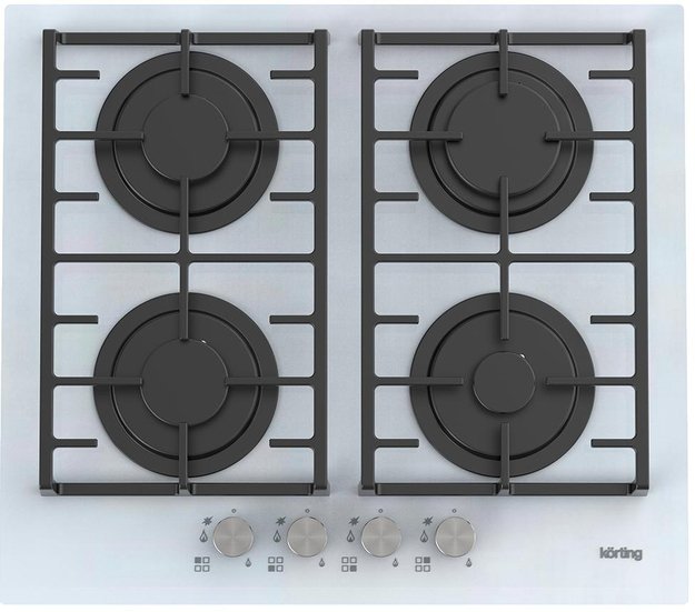 Газовая стеклянная варочная панель Korting HGG 6805 CW (фото 1) Газовая стеклянная варочная панель Korting HGG 6805 CW (preview 1)