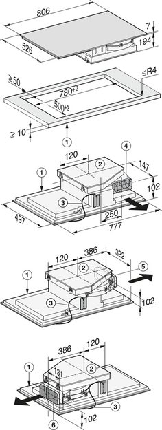 Варочная панель с встроенной вытяжкой Miele KMDA 7476 FR (фото 3) Варочная панель с встроенной вытяжкой Miele KMDA 7476 FR (preview 3)