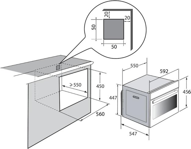Встраиваемая комбинированная микроволновая печь Brandt BKC7153LX (фото 4) Встраиваемая комбинированная микроволновая печь Brandt BKC7153LX (preview 4)