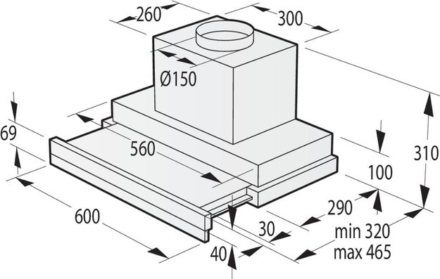 Встраиваемая телескопическая вытяжка Gorenje BHP 643 ORAW (фото 6) Встраиваемая телескопическая вытяжка Gorenje BHP 643 ORAW (preview 6)