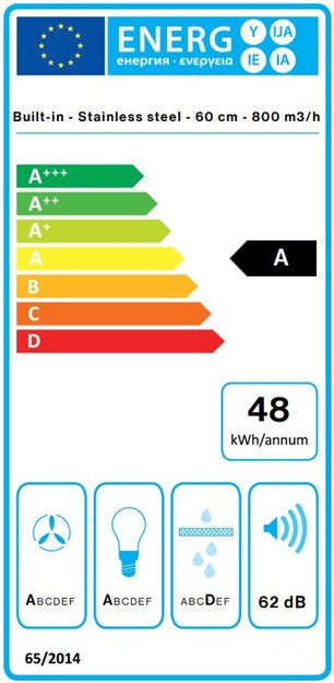 Встраиваемая вытяжка Falmec VIRGOLA NO-DROP TOUCH 60 (preview 8)