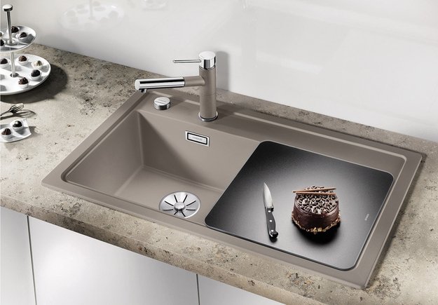 Мойка Blanco ZENAR 45 S-F SILGRANIT чаша слева, доска стекло клапан-автомат InFino® антрацит (фото 2) Мойка Blanco ZENAR 45 S-F SILGRANIT чаша слева, доска стекло клапан-автомат InFino® антрацит (preview 2)