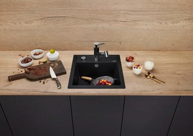 Мойка BLANCO DALAGO 45 Silgranit черный, клапан-автомат (preview 2)
