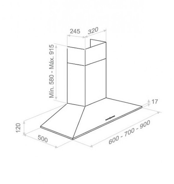 Вытяжка Pando P-227/90 IX 850 S.E.C. 230/50 (фото 3) Вытяжка Pando P-227/90 IX 850 S.E.C. 230/50 (preview 3)