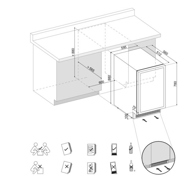 Винный шкаф Dunavox DAU-45.125DSS.TO (фото 2) Винный шкаф Dunavox DAU-45.125DSS.TO (preview 2)