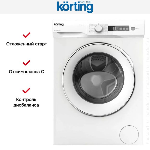 Узкая стиральная машина Korting KWM 42L1060 (фото 4) Узкая стиральная машина Korting KWM 42L1060 (preview 4)