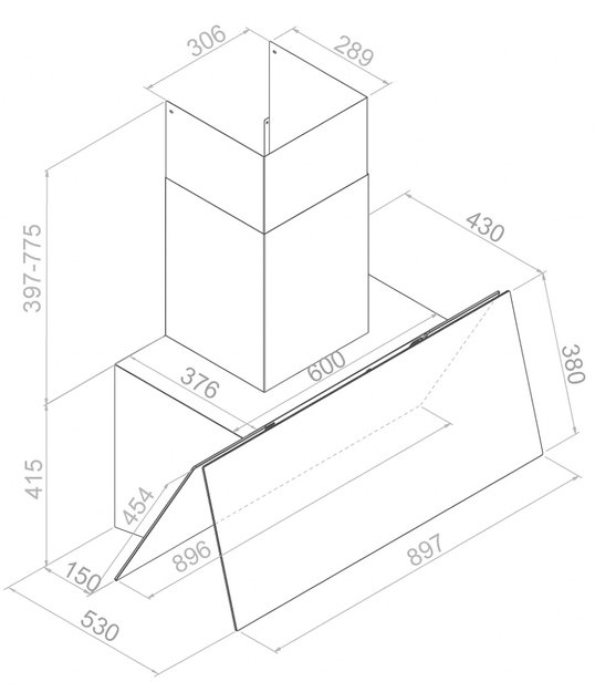 Вытяжка Pando P-725/90 CR.BLANCO V.850 ECO SEC PLUS (фото 2) Вытяжка Pando P-725/90 CR.BLANCO V.850 ECO SEC PLUS (preview 2)