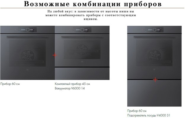 Духовой шкаф V-ZUG Combair V4000 60P C4T-21055 (черное стекло) (фото 2) Духовой шкаф V-ZUG Combair V4000 60P C4T-21055 (черное стекло) (preview 2)