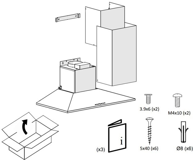 Вытяжка Pando P-221/90 IX 730 E.C.S. 230/50 (фото 4) Вытяжка Pando P-221/90 IX 730 E.C.S. 230/50 (preview 4)