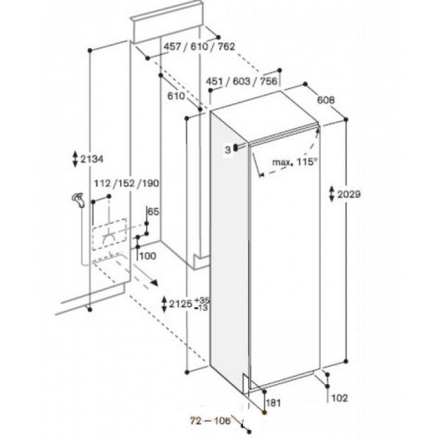 Встраиваемый морозильник Gaggenau RF 471-301 (фото 2) Встраиваемый морозильник Gaggenau RF 471-301 (preview 2)