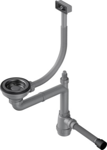 Арматура для одночашевых моек со скрытым прямоугольным переливом Omoikiri WK-1-S GM (фото 1) Арматура для одночашевых моек со скрытым прямоугольным переливом Omoikiri WK-1-S GM (preview 1)