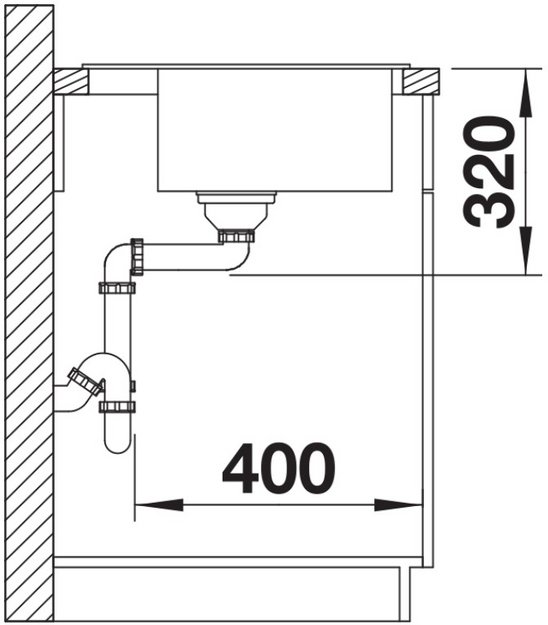 Мойка BLANCO DALAGO 45 Silgranit черный, клапан-автомат (preview 7)