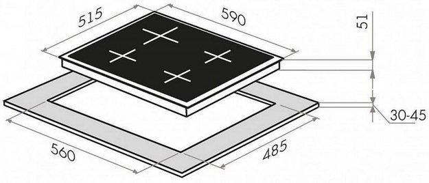 Газовая варочная панель MAUNFELD EGHE.64.3CB\G (фото 19) Газовая варочная панель MAUNFELD EGHE.64.3CB\G (preview 19)