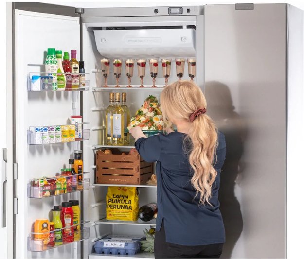 Холодильник с морозильной камерой Festivo 120 CFM 120CFM521 (белый/нержавеющая сталь) (фото 3) Холодильник с морозильной камерой Festivo 120 CFM 120CFM521 (белый/нержавеющая сталь) (preview 3)