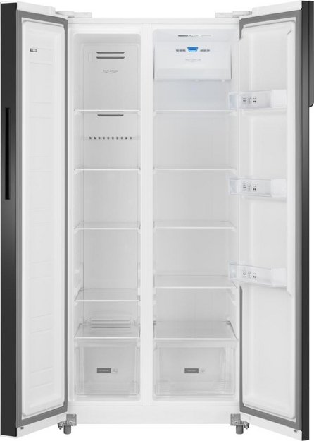 Отдельностоящий холодильник с инвертором Weissgauff WSBS 500 Inverter NoFrost White Glass (preview 3)