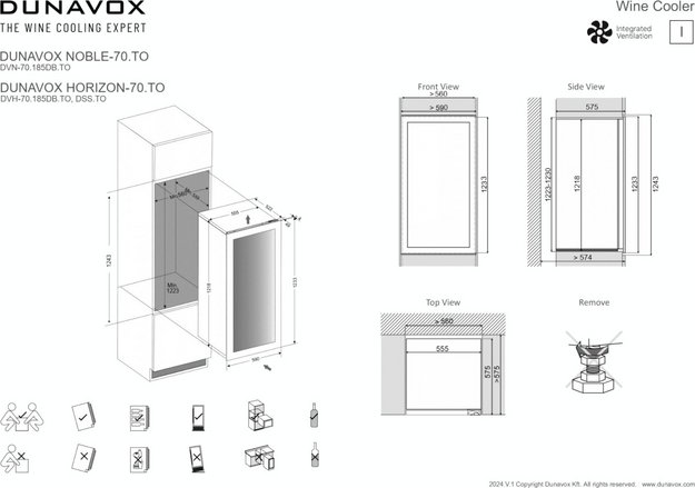 Встраиваемый винный шкаф Dunavox DVH-70.185DMB.TO (preview 12)
